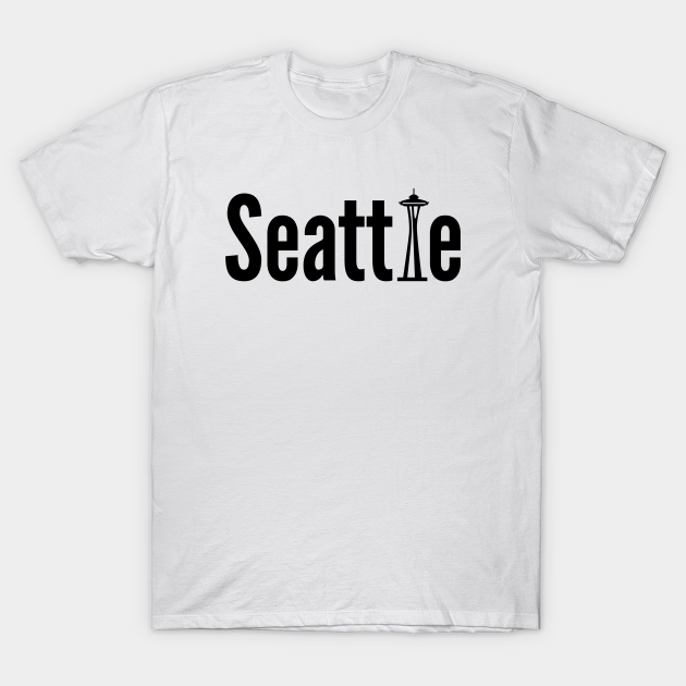 Seattle with space needle Seattle TShirt TeePublic